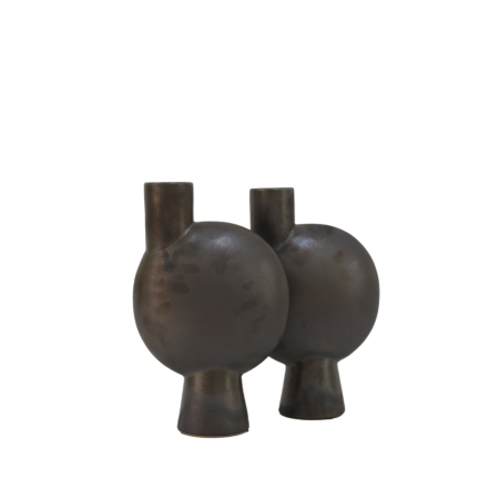 Matt Black Vase of Stem