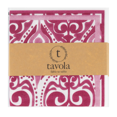 Abstract Napkin - Magenta