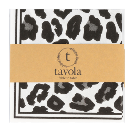 Leopard Napkin– Black