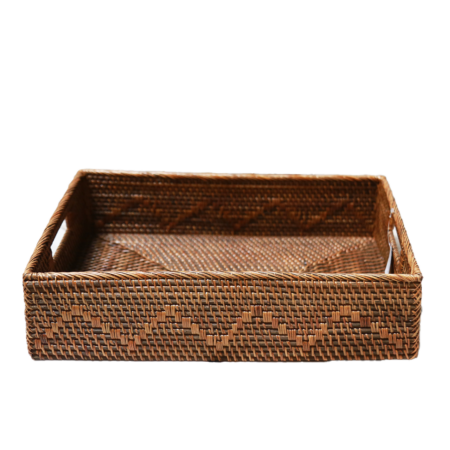Rattan Tray Document Antique