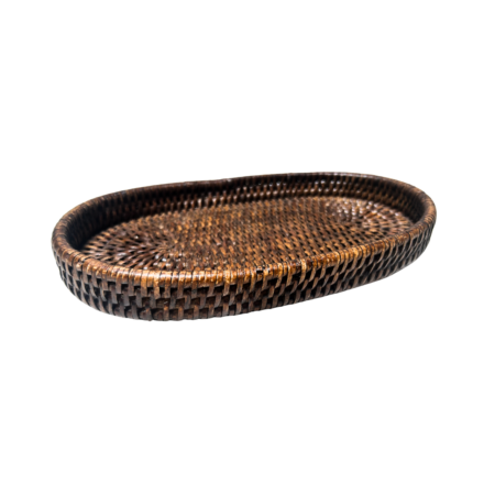 Tray Small Oval Oriental Brown